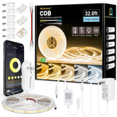 Wefomey COB LED strip light 32.8ft unrolled for seamless cabinet illumination