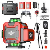 WEIDDW 16-lines laser level with tripod delivers precise alignment for tiling and cabinet installs.