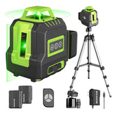 WEIDDW 360-degree laser level with tripod for precise alignment on walls and ceilings.