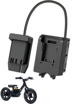 WEIGUZC battery adapter installed under the Stacyc seat for improved balance