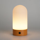 WEILAILUX battery-operated shower lamp in front view enhances any table setting with warm ambient light.