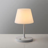 WEILAILUX outdoor table lamp in white provides cordless patio light