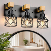 Weiyanfnr 3-light farmhouse vanity light over bathroom mirror with warm ambience