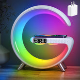 WEKEFON Smart LED table lamp front view with ambient lighting and built-in speaker