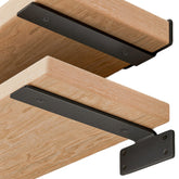 WEKIS 8-inch hidden bracket keeps shelves clean and discreet.