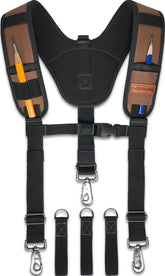 Welkinland heavy duty tool belt suspender ergonomic Y-shape for balanced weight support