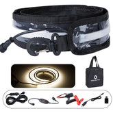 Welmotive 12V LED strip camping light with bright, even illumination for campsites.