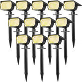 WENATY solar spot light with 46 LEDs for bright outdoor illumination