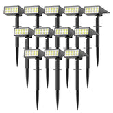 WENATY solar spot light outdoor waterproof front view for reliable yard illumination.