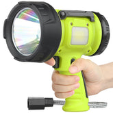 WENFENG Rechargeable Spotlight with bright high beam for outdoor visibility.