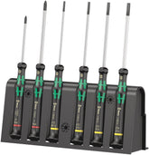 Wera 2035/6 Kraftform Micro set shown on wall rack for quick access