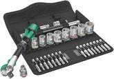 Wera 8100 SB 6-Speed 3/8 drive metric set front view supports versatile torque