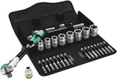 Wera 8100 SB ratchet set pivoting head for versatile access.