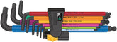 Wera 950 SPKL long-arm hex key set in SB clip for quick access.