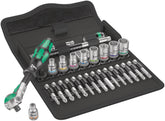 Wera ratchet set 28-piece 1/4-inch drive for versatile SAE tasks.