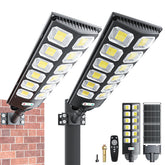 WERCHTAY solar street light with reinforced metal bracket for stable mounting.