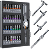 Wesdut 32in1 T Handle Magnetic Screwdriver Set front view with full bits array for versatility