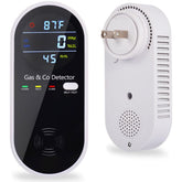 WESHLGD 4-in-1 detector plugged into wall with clear LCD display.