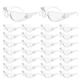 WFEANG safety glasses with wraparound clear lenses for all day comfort and visibility.