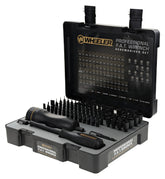 Wheeler 100-piece FAT Wrench set case on bench for organized gunsmithing.