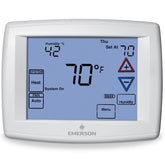White-Rodgers 1F95-1291 touchscreen thermostat with large display for easy setup.