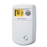 White-Rodgers Emerson 1E78-140 front view with backlit digital display for single-stage heat