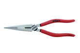 Wiha 32621 long nose pliers with cutters showing precise copper wire cuts