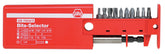 Wiha 79243 bit selector with magnetic 1/4-inch holder enables fast bit changes.