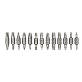 Wiha double-end insert bit reload set 13pc close-up highlighting precise machining for secure fits.