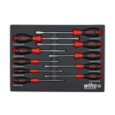 Wiha SoftFinish cushion grip tray-set front view for comfortable control