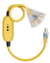 WILAWELS 3ft extension cord with GFCI LED indicator for outdoor power readiness