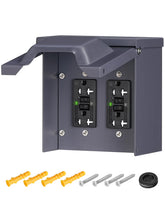 WILAWELS outdoor outlet box with dual GFCI receptacles for safe outdoor power access