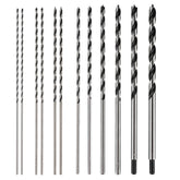 WildBossy 12in Brad Point drill bit set with round shank for stable cuts