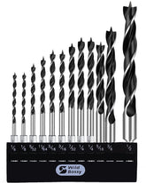 WildBossy brad point drill bit set for precise starting holes in hardwood, plywood, and plastic.