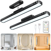 WILLED 5W vanity light on left mirror with remote for even makeup lighting