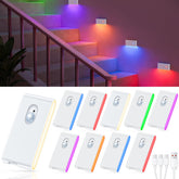 WILLED motion sensor night light in amber illuminating stairs safely