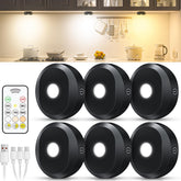 WILLED puck light on a kitchen cabinet with remote for bright task lighting