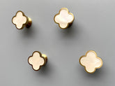 WIN CHAMP solid brass wall hook seashell white four-pack for neat entryways