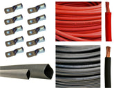 WindyNation 2AWG red welding cable shows flexible copper core for high current use