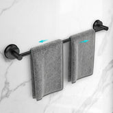WingWider adjustable suction towel bar with 14.6–24-inch reach for flexible bathroom storage.