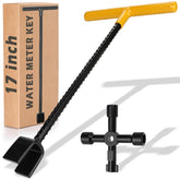Winisok 17-inch water meter key with extended leverage for hard-to-reach valves