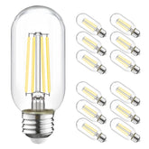 WinsaLED T45 dimmable LED bulb with clear tubular design for vintage-inspired lighting.