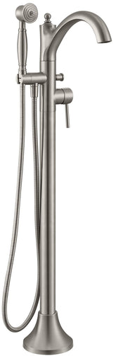 Wintap WT-9002BN brushed nickel freestanding tub faucet close-up with classic design and premium finish