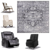 Wiojtry recliner mat round 31.5 inches protects hardwood floors from scuffs.