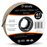 Wirefy 4-1 shrink tubing with adhesive lining for a tight seal.