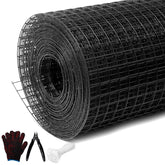 Wirewonders black hardware cloth 1/2 in mesh roll for durable garden fencing.