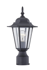 Wisbeam outdoor post light with aluminum housing and glass for durable exterior lighting.