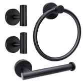 Wisexin matte black wall mounted toilet paper holder highlights rust resistant design