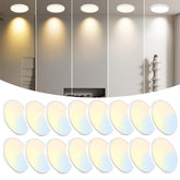WKONCLDY 16-pack 7.5-inch LED ceiling light package showing even illumination