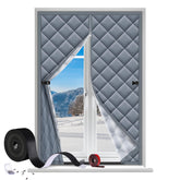 WLLEYAY window insulation kit with foil side exterior for warmer indoor comfort.